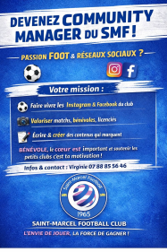 ⚽️ Le club de St Marcel Football recrute ! ⚽️