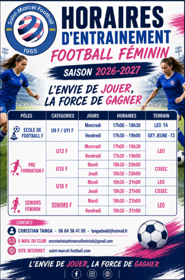 Horaires seances Feminine