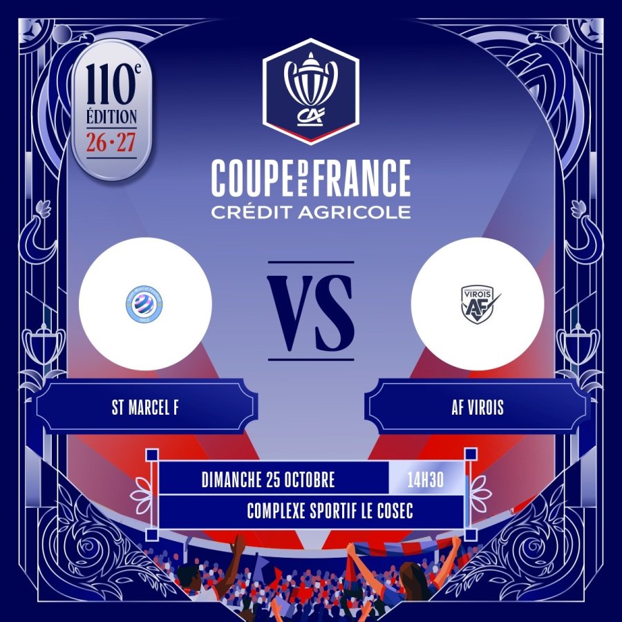 🏆 COUPE DE FRANCE – TOUS ENSEMBLE POUR ÉCRIRE L’HISTOIRE DU CLUB ! 🔵⚪