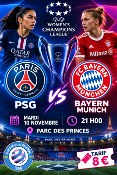 Ligue Des Champions Féminine :PSG – Bayern Munich